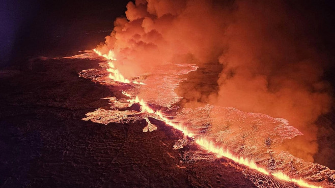 Volcano Erupts In Iceland