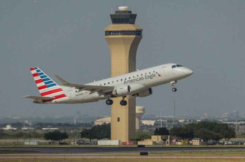 Planes Landing and Departing at Dallas Airport, Texas - 01 Aug 2023