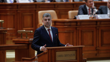 Premierul Marcel Ciolacu, în Parlament.