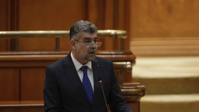 marcel ciolacu face declaratii in parlament