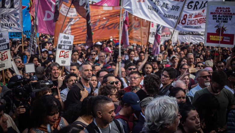 Massive protests against the Government of Javier Milei