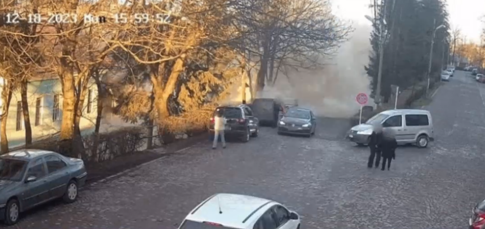 Momentul în care s-a prăbușit internatul din Odorheiu Secuiesc a fost filmat