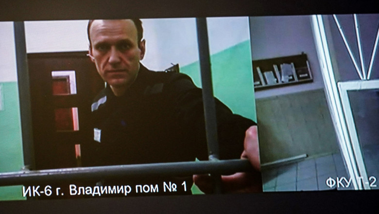 Alexei Navalnîi vorbește prin videoconferință de la închisoare
