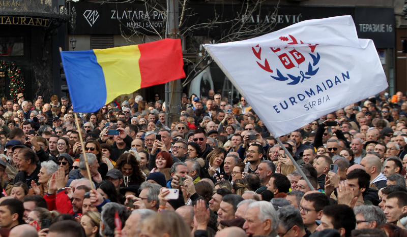 30.12.2023 Belgrade(Serbia) Politics/ opposition protest against voting irregularities during the recent general electio