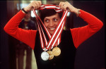 ROSI MITTERMAIER died at the age of 72 after a long and serious illness. ARCHIVE PHOTO: Rosi MITTERMAIER, Germany, with medals, half-length portrait, QF