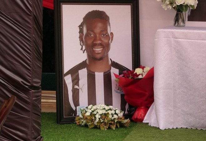 Loved ones mourn the loss of Ghanian soccer player Christian Atsu in his family home