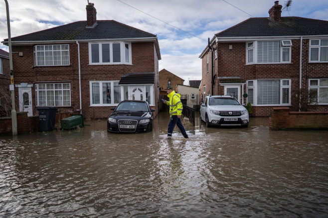 Homes flooded following Storm Henk