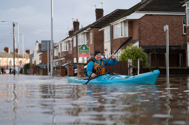 Homes flooded following Storm Henk