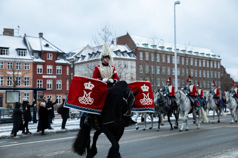 Queen of Denmark in last carriage ride before abdication, Copenhagen, Denmark Copenhagen, Denmark. 04th, Janary 2024. He