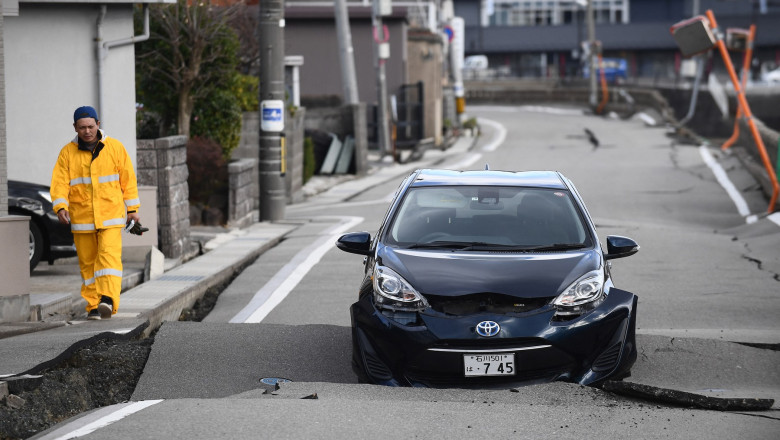 cutremur masina sosea rupta japonia
