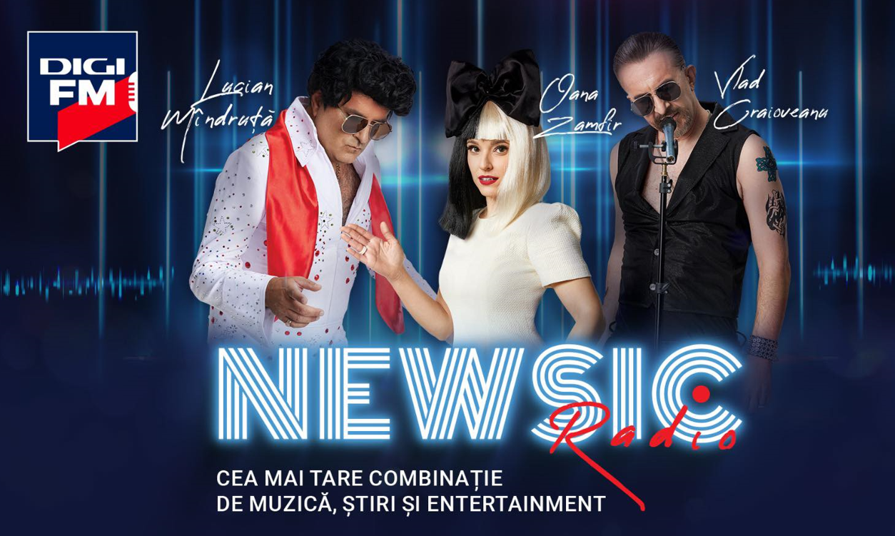 Oana Zamfir și Vlad Craioveanu sunt de partea bună a dimineții la Digi FM, în cea mai recentă campanie de imagine - „Newsic Radio”