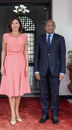 Prima Doamnă Carmen Iohannis alături de Președintele Zanzibar Hussein Mwinyi.