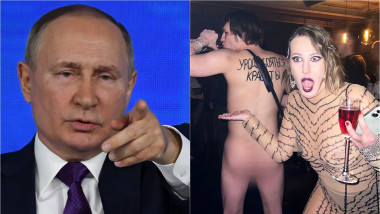 Vladimir Putin / petrecere cu vedete „aproape goale” la Moscova