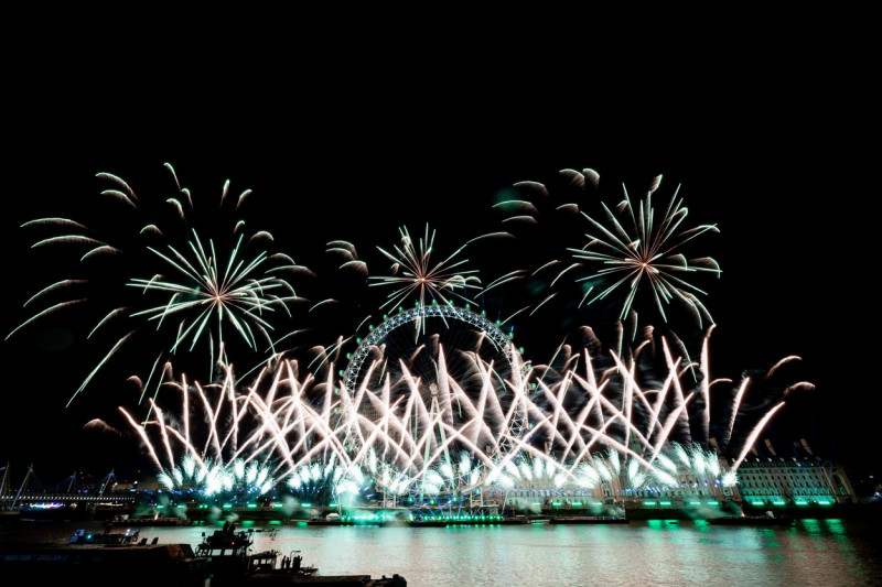 New Year's Eve firework in London, UK - 01 Jan 2024