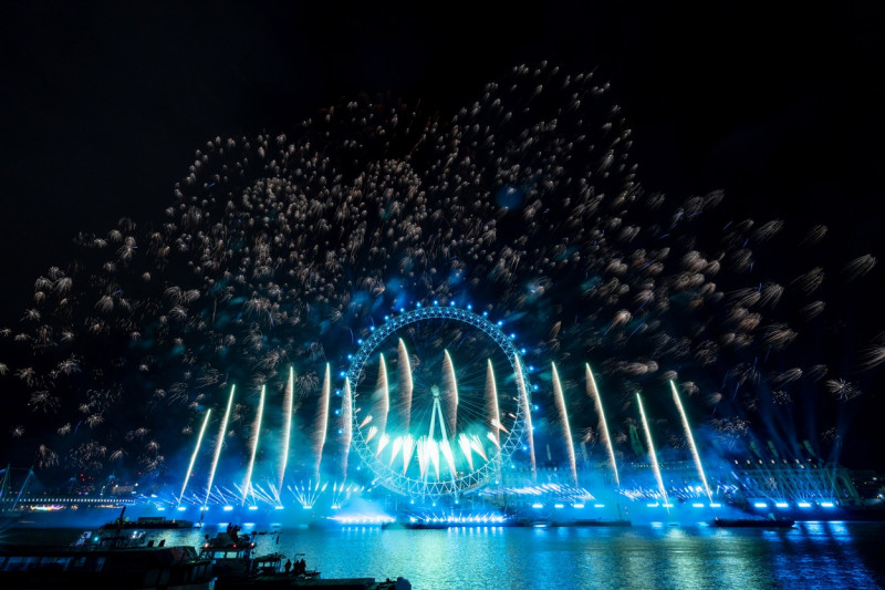 New Year's Eve firework in London, UK - 01 Jan 2024