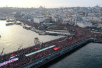 Thousands march in Istanbul for the event in support of Palestinians