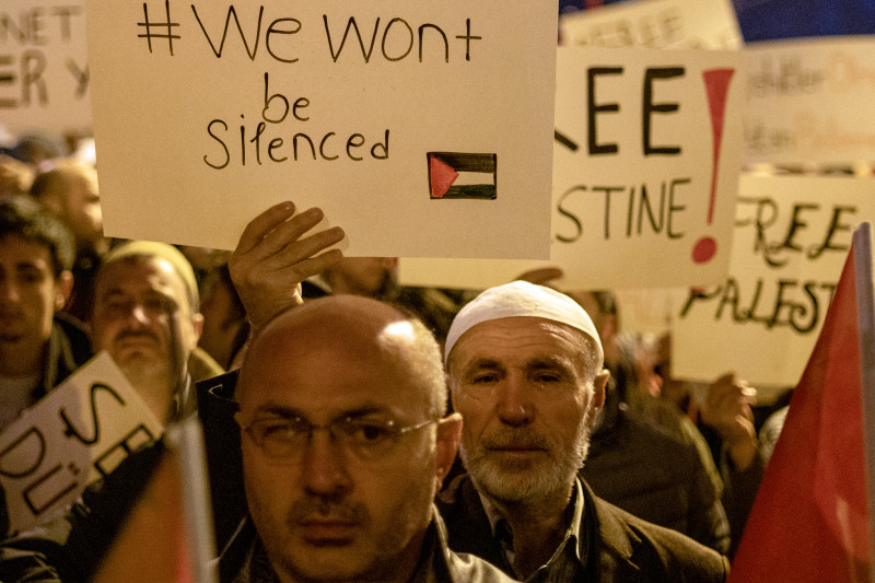 Massive pro-Palestine protest march in Istanbul