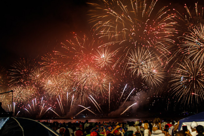 BRAZIL RIO DE JANEIRO NEW YEAR FIREWORKS