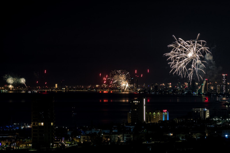 New Year's Fireworks In Cyprus, Limassol - 01 Jan 2024