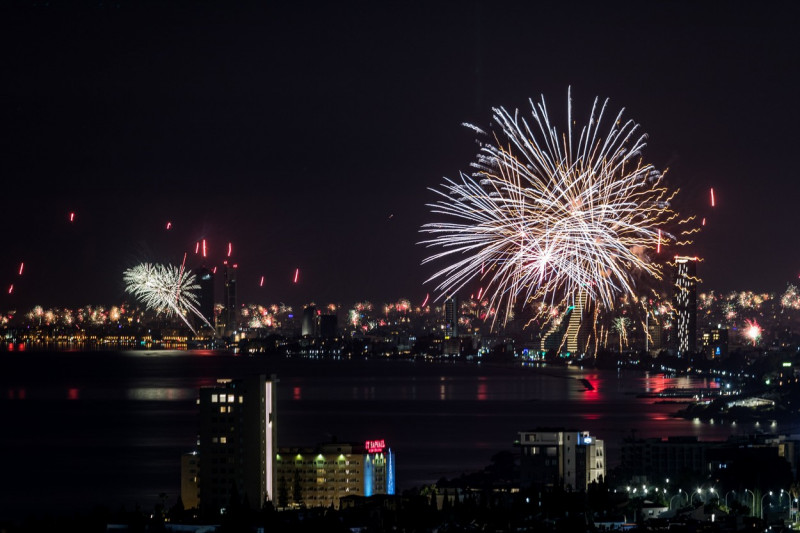 New Year's Fireworks In Cyprus, Limassol - 01 Jan 2024