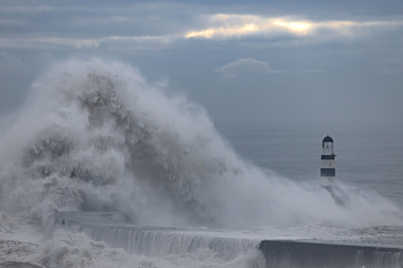 Storm Henk passes through Seaham in County Durham