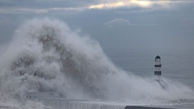 Storm Henk passes through Seaham in County Durham