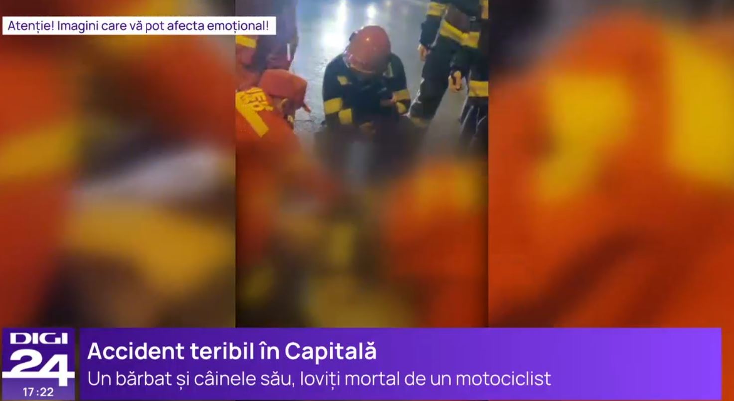 Bărbatul ucis după ce a fost lovit în plin de un motociclist în București era polițist local. Victima a traversat prin loc nepermis