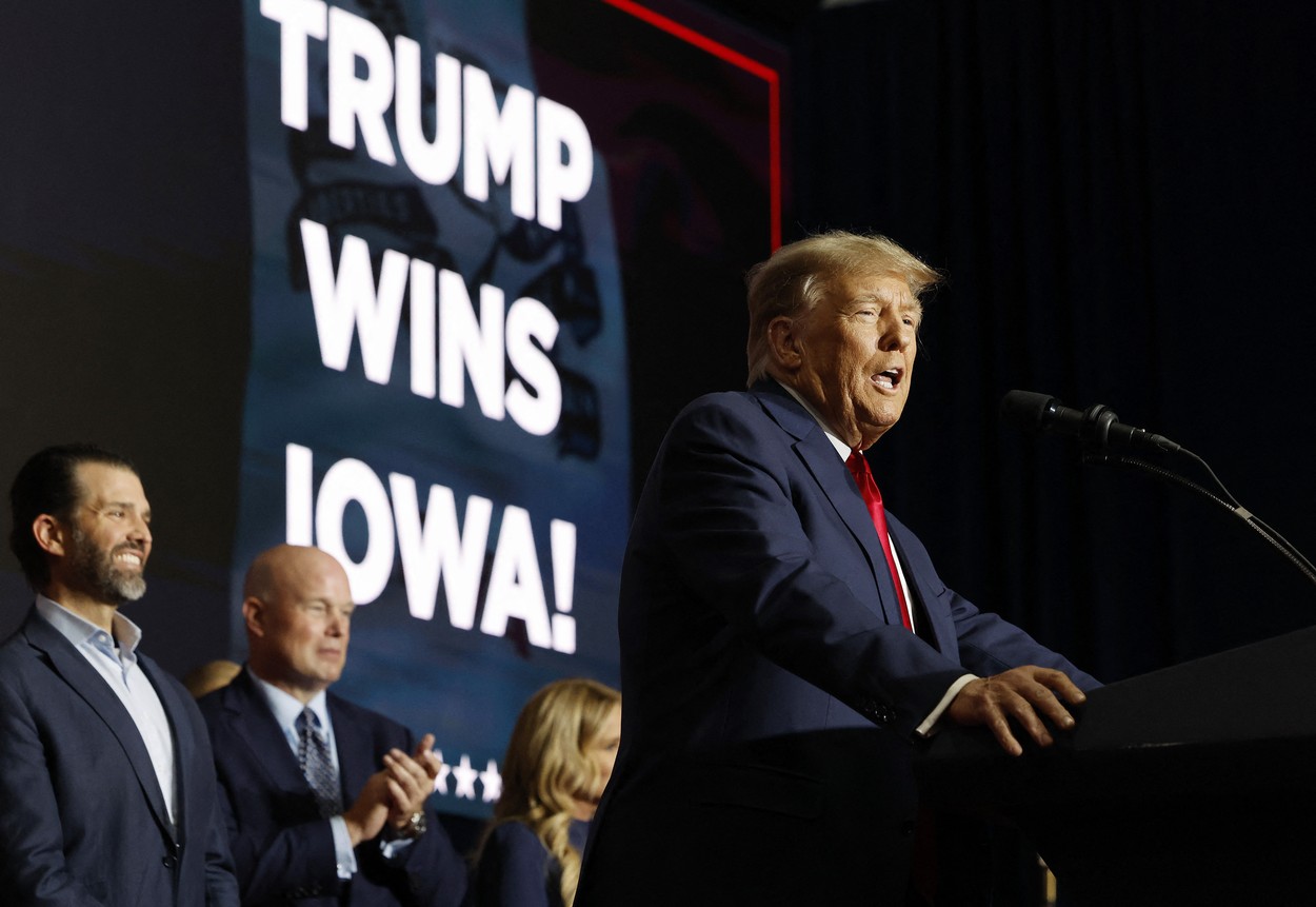Culoarul lui Trump spre al doilea mandat la Casa Albă. Ce înseamnă victoria sa categorică în Iowa pentru rivalii săi republicani
