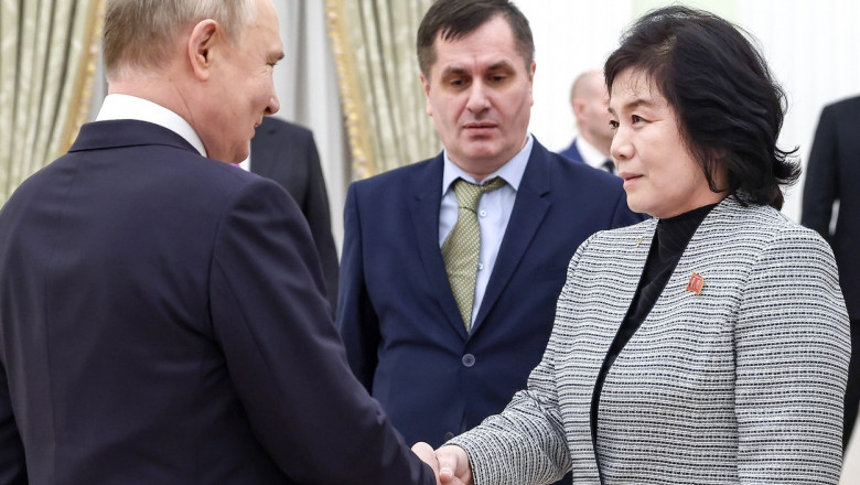 Russia President Putin meets with North Korea Foreign Minister Choe Son-hui