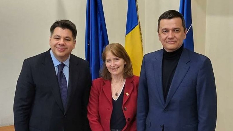 Sorin Grindeanu a discutat cu ambasadorii Statelor Unite în România şi Grecia, Kathleen Kavalec şi George Tsunis