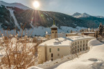 City view at Davos Platz in Winter, Grisons, Switzerland