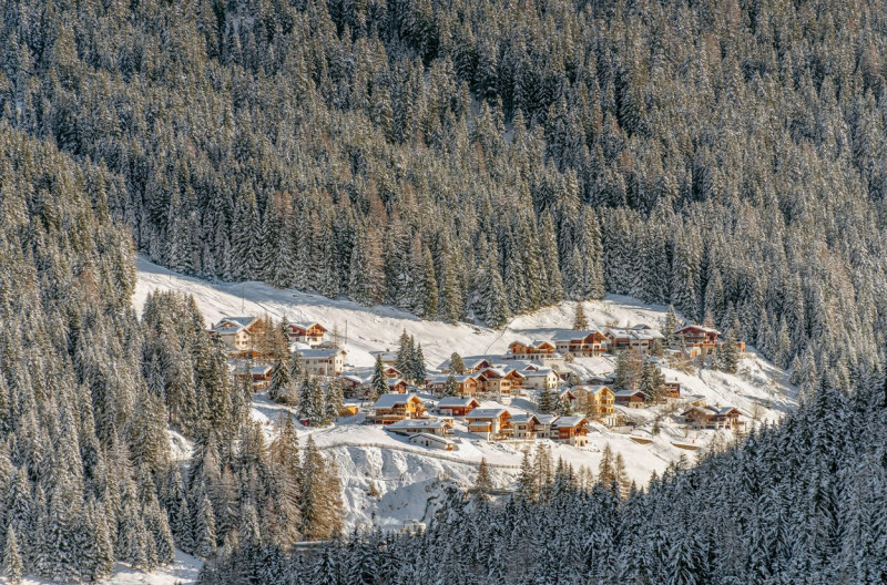 Aussicht auf Davos Dischma; Graubnden; Schweiz