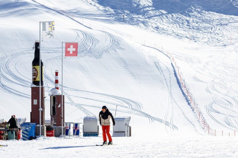 SWITZERLAND DAVOS SNOW SCENERY