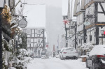 Starker Schneefall. Winter im Siegerland. Die Altstadt von Freudenberg ist eingeschneit. Winter im Siegerland am 17.01.2