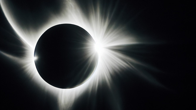Ilustrație cu o eclipsă de Soare