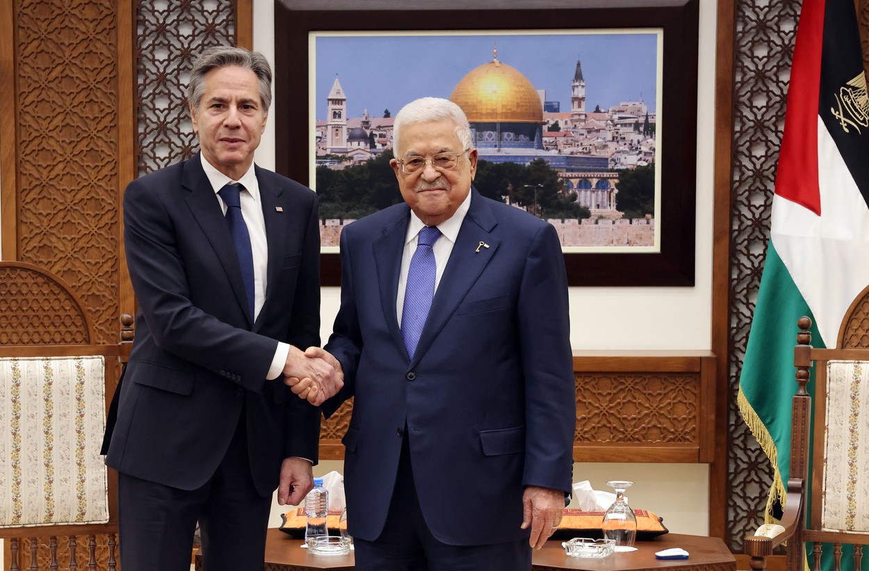 Blinken s-a întâlnit cu președintele Autorității Palestiniene în Cisiordania ocupată