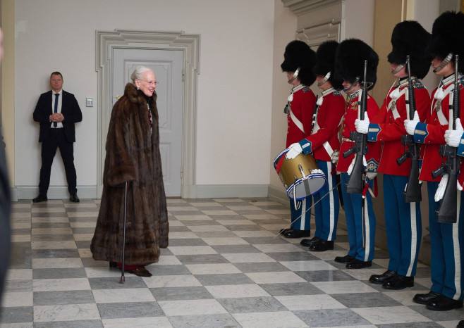 Queen Margrethe holds a New Year's reception together with Crownprince couple