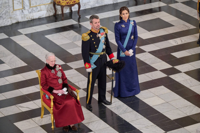 Queen Margrethe holds a New Year's reception together with Crownprince couple