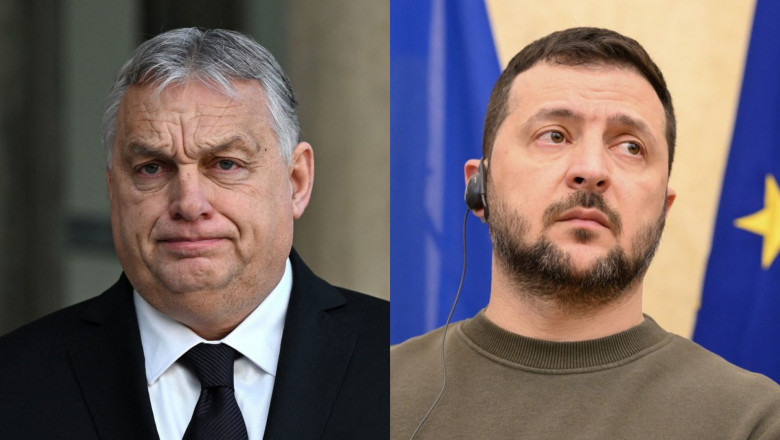 colaj cu viktor orban si volodimir zelenski