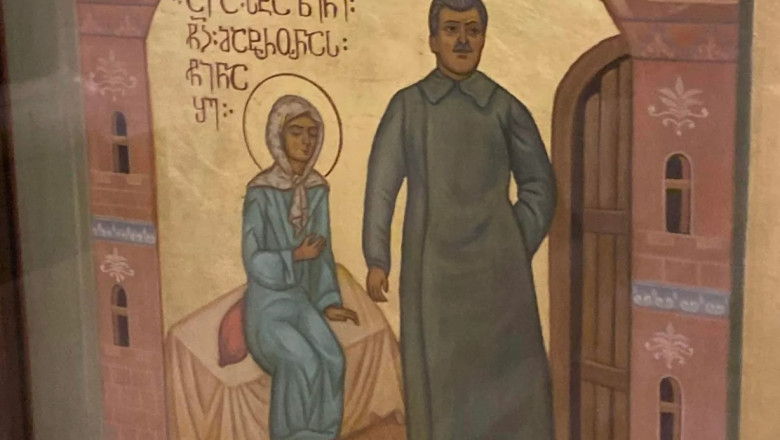 imagine a icoanei cu stalin și sfânta matrona