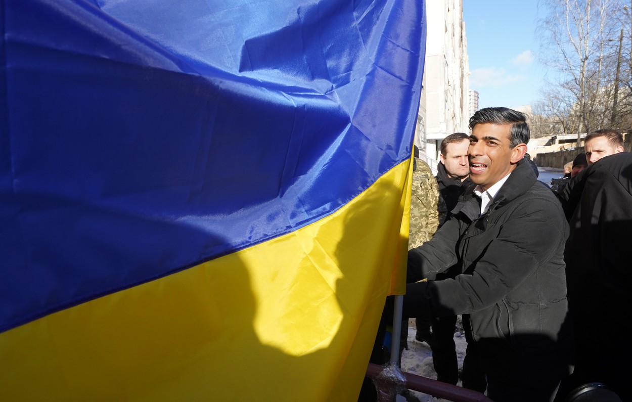 Rishi Sunak a ajuns la Kiev. Premierul britanic anunță un ajutor militar sporit pentru Ucraina