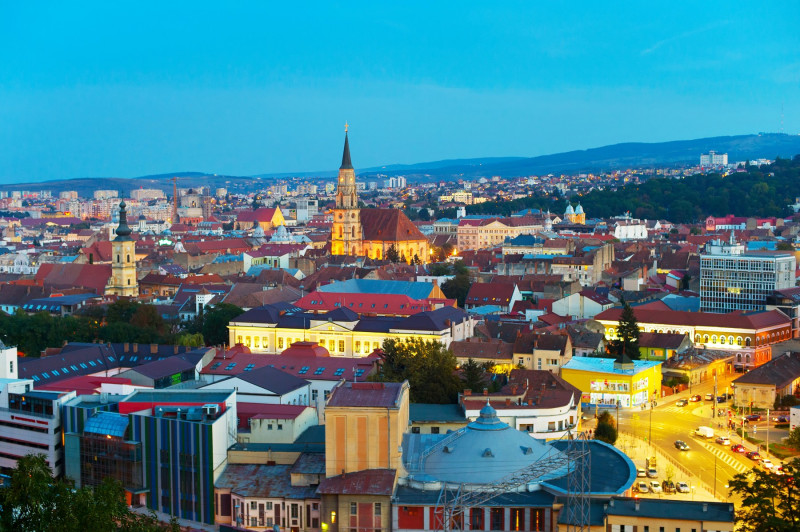 Cluj-Napoka cityscape. Romania