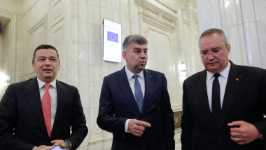 sorin grindeanu, marcel ciolacu si nicolae ciuca