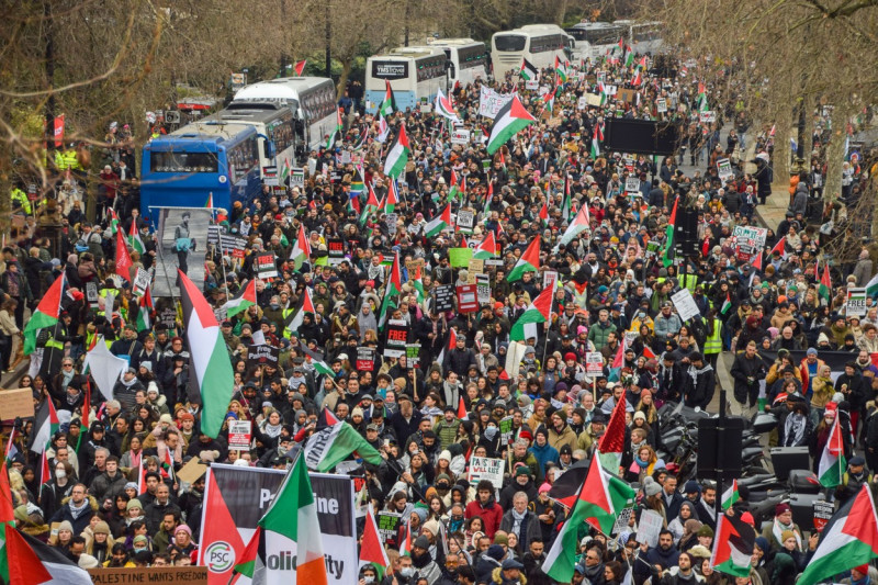 Thousands Of People March For Palestine In Central London - 13 Jan 2024