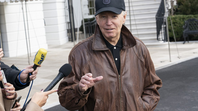 President Joe Biden departs the White House for Camp David