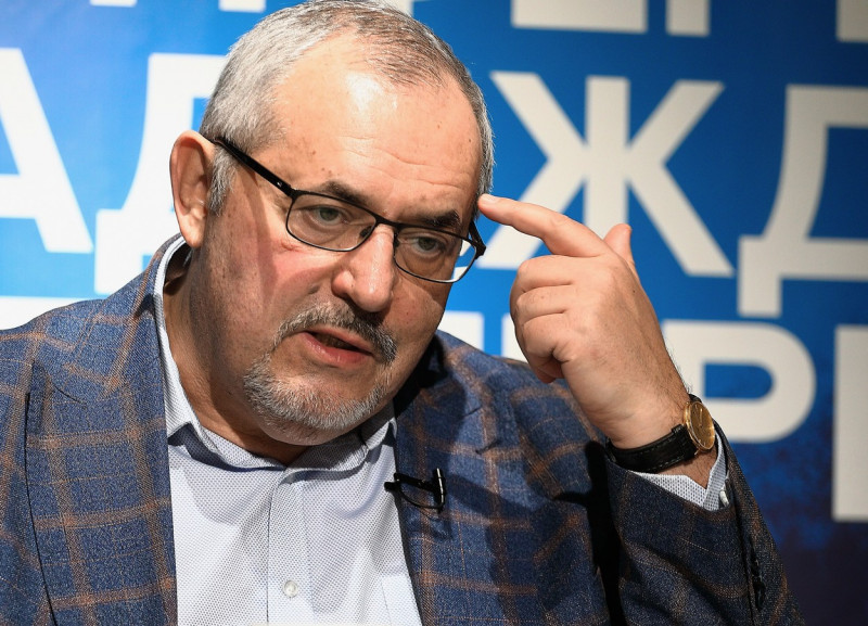 Russian presidential candidate from the Civil Initiative party Boris Nadezhdin during a press conference at the campaign headquarters on the embankment of the Fontanka River.