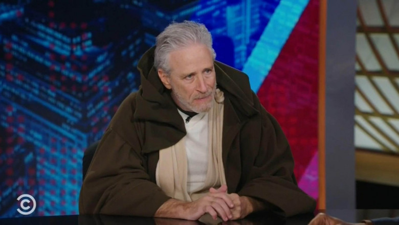 Jon Stewart dressed as Obi-Wan Kenobi
