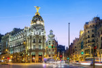 Madrid, Metropolis Building at Night