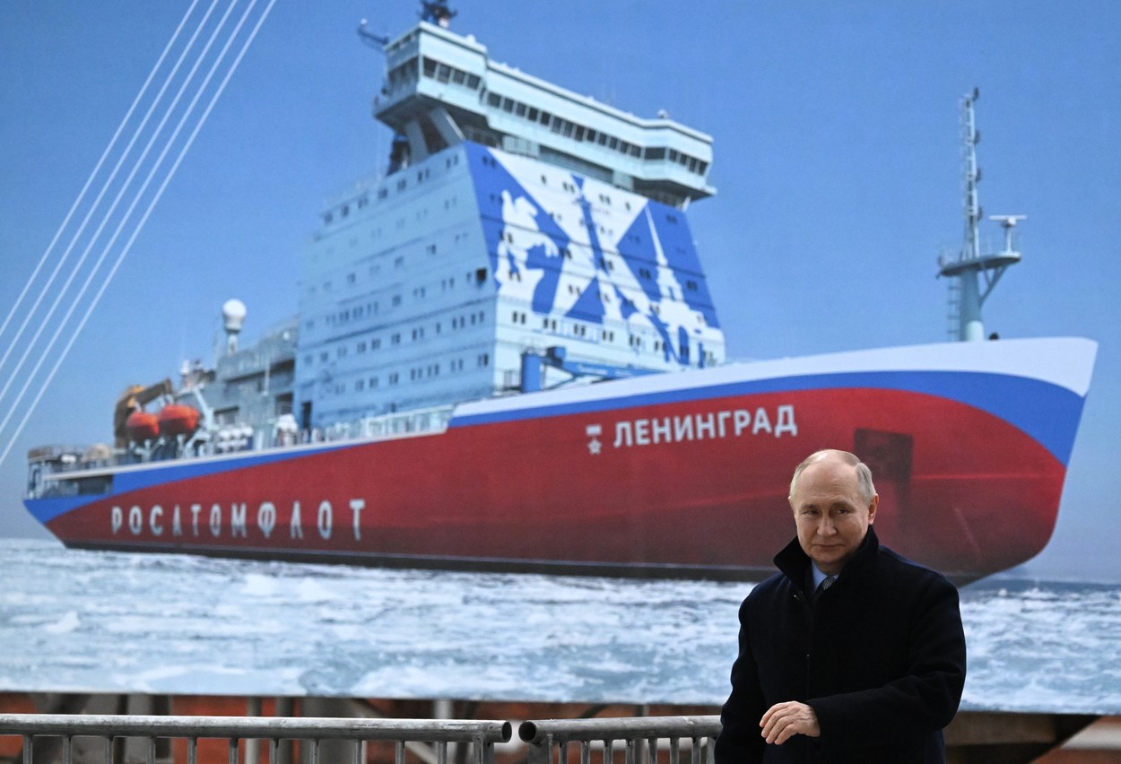 Putin a inaugurat construcția unui nou spărgător de gheață cu propulsie nucleară – „Leningrad”