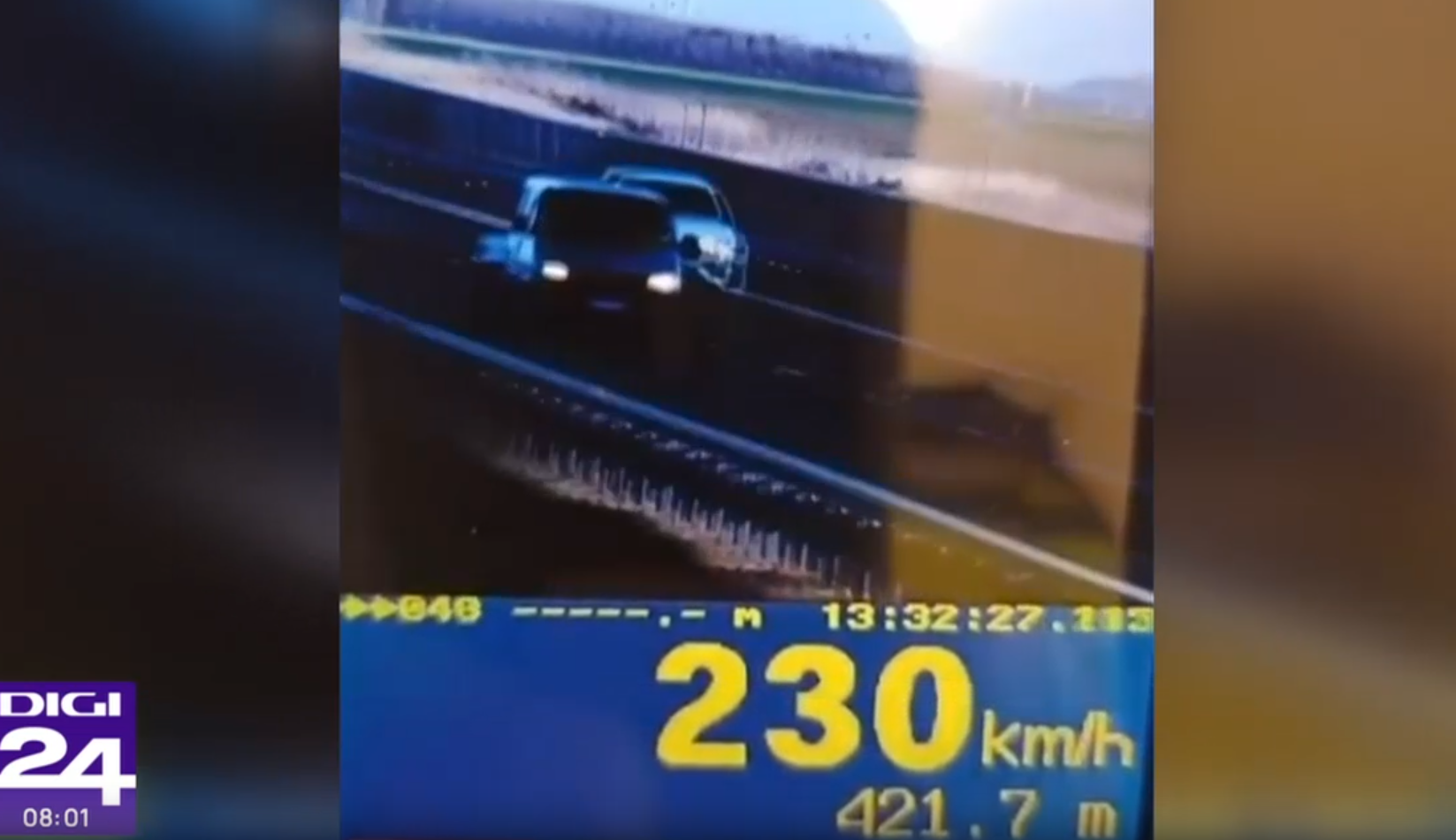 VIDEO Șofer prins cu 230 de kilometri la oră pe Autostrada A1 Deva-Nădlac